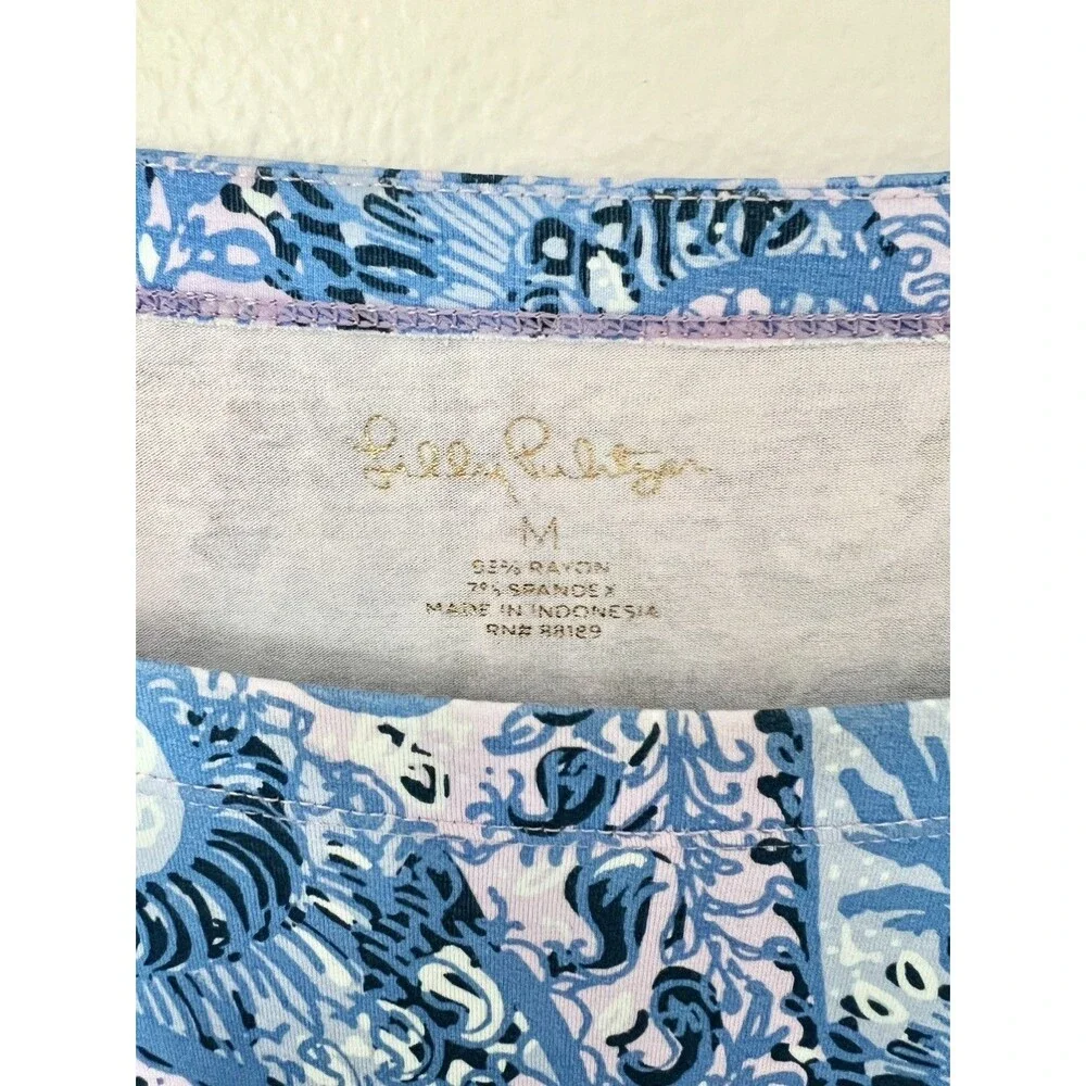 Lilly Pulitzer Sophie Sun Dress Beach Vacation UPF50+ Floral Paisley Women Sz M - Picture 4 of 8